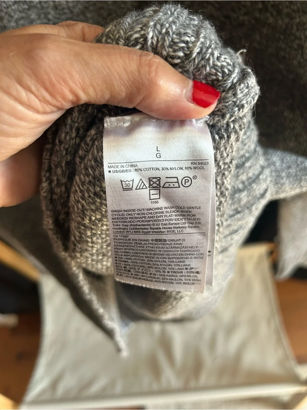 Banana Republic Men’s Gray Shawl Turtleneck Sweater